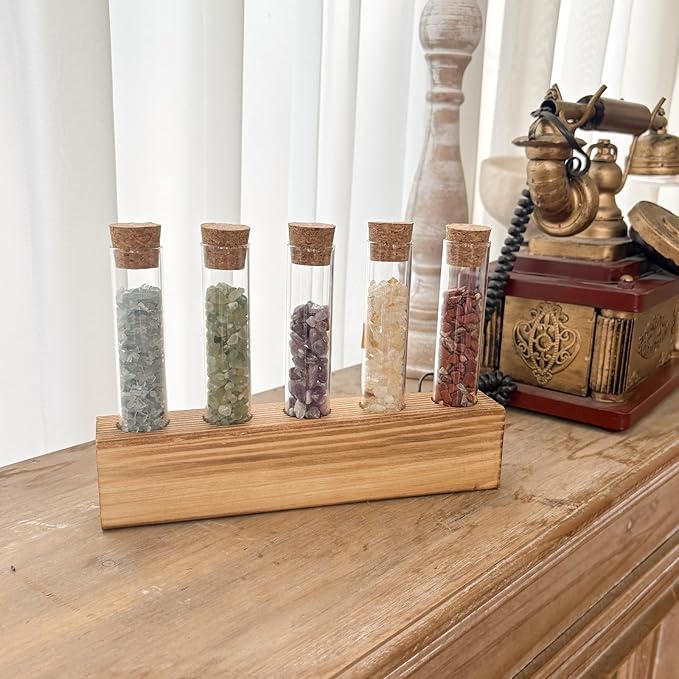 KAXYEW Glass Test Tubes with Cork Stoppers, Small Clear Glass Test Tube Plants Propagation Station for Scientific Experiments, Plant Cuttings Handmade Crafts Party Candy Storage