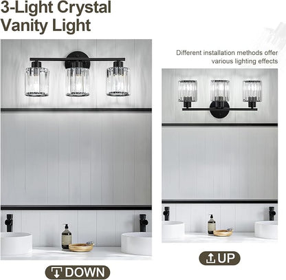 Crystal Bathroom Light Fixtures, Bathroom Lighting Fixtures Over Mirror - Image 5