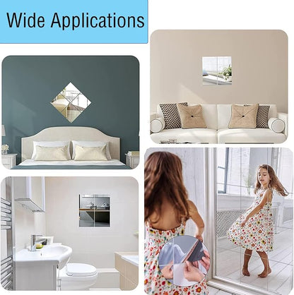 16"x12" Acrylic Mirror Sheet, Flexible Non Glass Body Mirror Tiles Large Self - Image 9