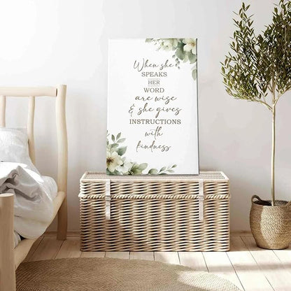 HIWX Christian Wall Decor, Sage Green Botanical Bible Verses Framed Canvas - Image 3