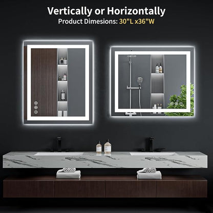 36"x30" LED Bathroom Mirror - Image 9