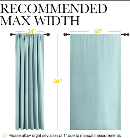 NICETOWN 2 Panels Blackout Curtains, Rod Pocket Thermal Insulated Drapes 84 - Image 6