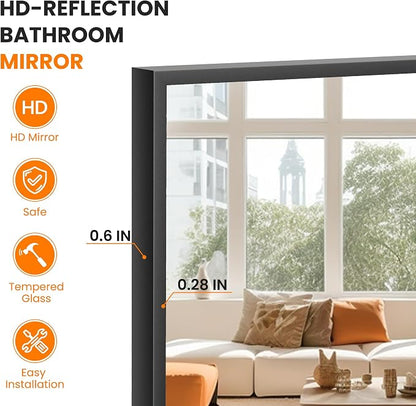 TRAHOME Bathroom Vanity Mirror for Wall, 2 Pack 36" x 24" Metal Framed - Image 3