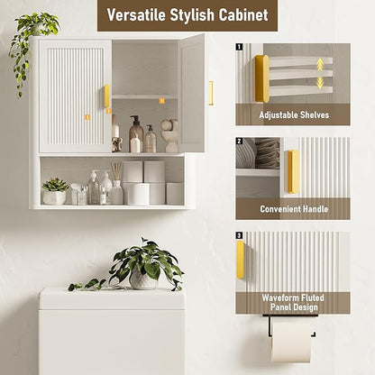 INNOD Bathroom Wall Cabinet, Wall-Mounted Medicine Cabinet - Image 3