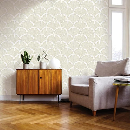 Tempaper x Novogratz Waverly White Feather Palm Removable Peel and Stick - Image 5