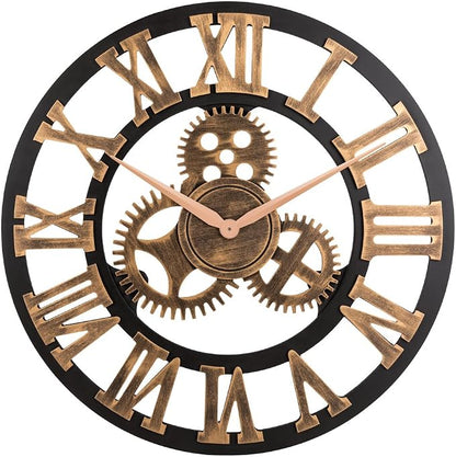 23" inch Noiseless Silent Non-Ticking Gears Not Moving Wall Clock by OldtownClocks