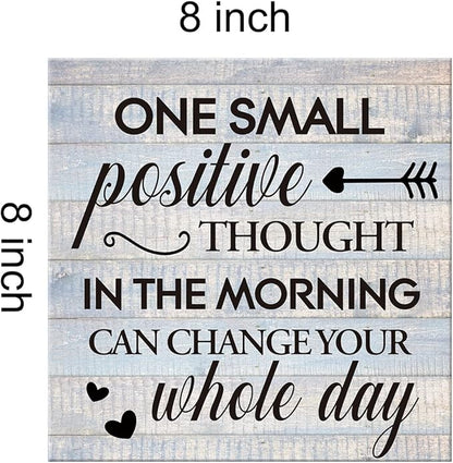 Inspirational Farmhouse Canvas Print Wall Art Decor One Small Positive Thought - Image 2