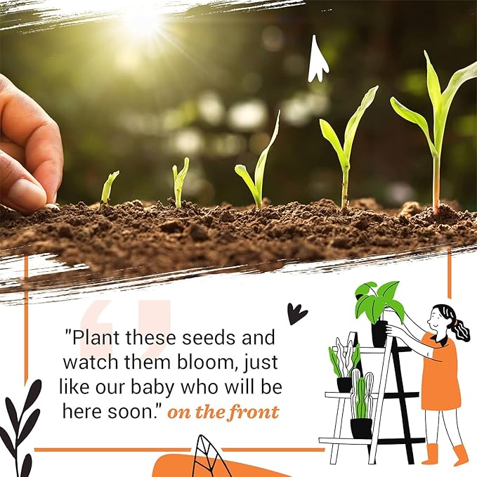 BENTLEY SEED CO. Oh Baby Seed Packets|Girl or Boy Baby Shower Favors for Guests | 25 Wildflower Seed Packets | Pre-Filled | Bouquet Wildflower Mix | Non-GMO Seeds | Gender Neutral | Eco-Friendly Gift