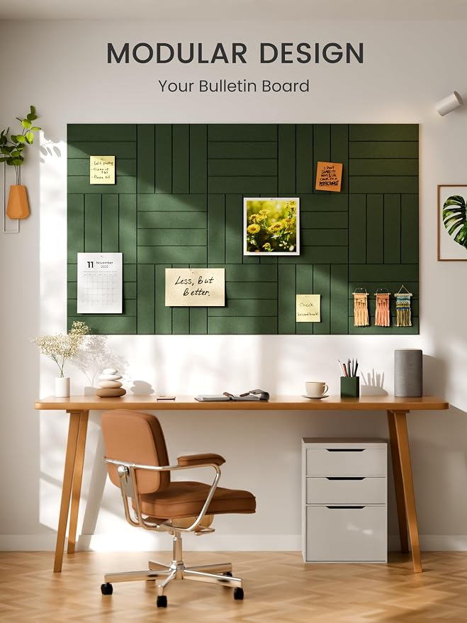 Bumusty Large Cork Board Alternative-36 x 24" Felt Bulletin Board Tiles - Image 6