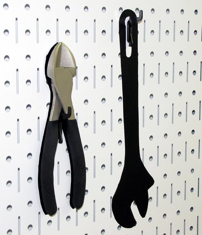 Wall Control Pegboard 32in x 16in White Metal Pegboard Tool Board Panel - Image 5