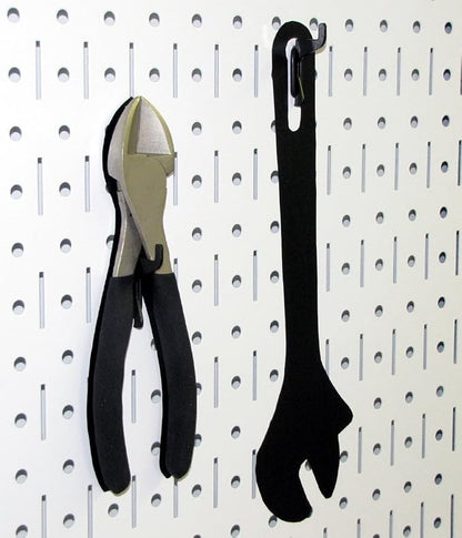 Wall Control Pegboard 32in x 16in White Metal Pegboard Tool Board Panel - Image 5