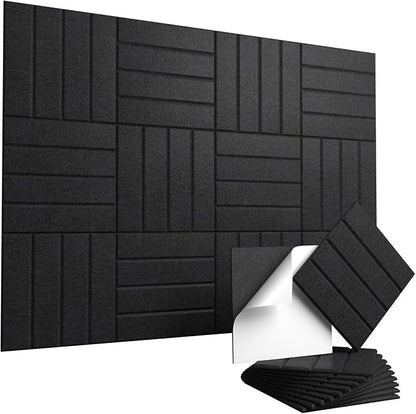 Vieshful Self Adhesive Acoustic Panels – 12"x12"x0.4" High-Density Soundproof by Vieshful