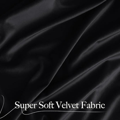 NICETOWN Black Velvet Curtains 84 inch Long - Image 8