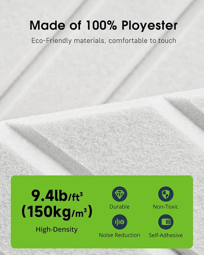 Sound Proof Foam Panels for Walls, 18 Pack Self-Adhesive Acoustic Panels - Image 5
