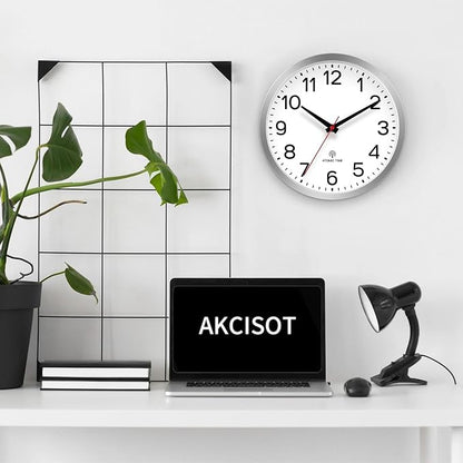 AKCISOT Atomic Silver Wall Clock Analog Clocks Battery Operated Clock - Image 7