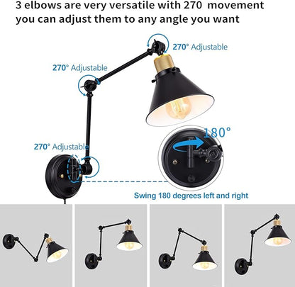 TRLIFE Wall Sconce Plug in, Dimmable Wall Sconce - Image 3
