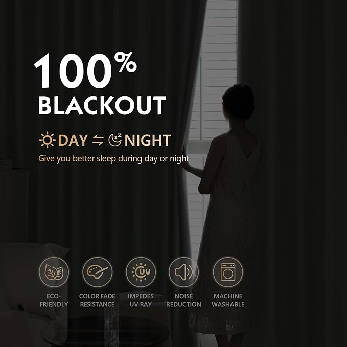 FMFUNCTEX 100% Blackout Curtains - Image 4