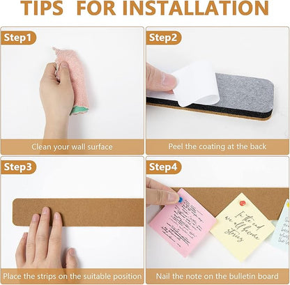 Felt Pin Board Bar Strips Bulletin Board - Image 2