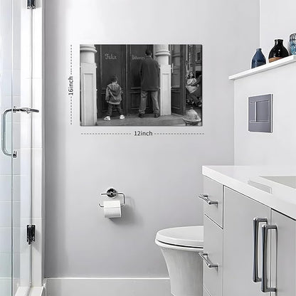 Funny Bathroom Wall Decor Black and White Wall Art - Image 3