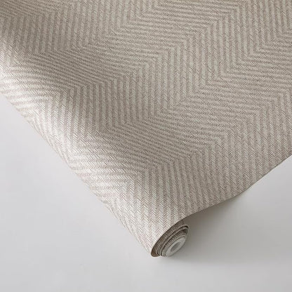 Tempaper x Jeremiah Brent Textured Faux Grasscloth Parquet Removable Peel and - Image 5
