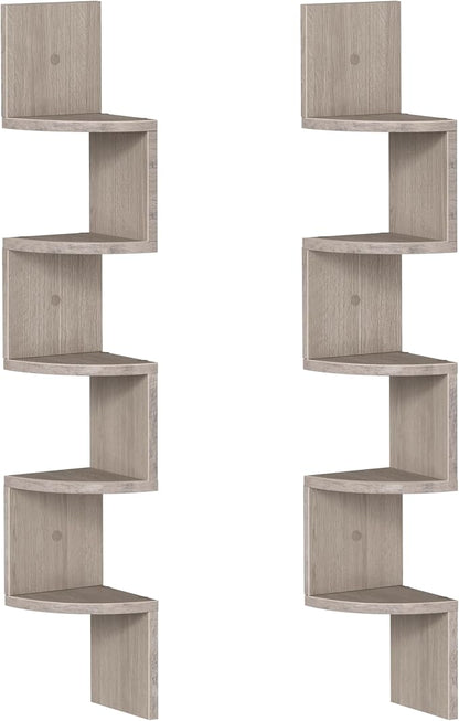 HOOBRO Corner Shelf Wall-Mounted, 5-Tier Corner Bookshelves - Image 9