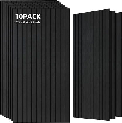 TO-TH Wood-Look Acoustic Wall Panels, 10 Pack 47.2” x 23.6” Acoustic Panels by TO-TH