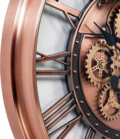 CLXEAST 28 Inch Oversized Large Moving Gears Wall Clock, Industrial Vintage - Image 9