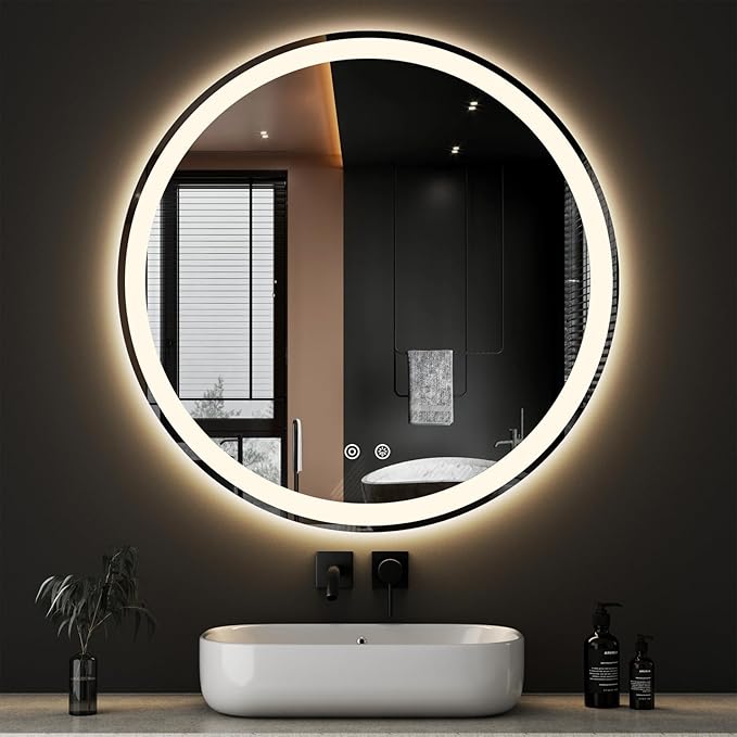 DUMOS 36 Inch Round LED Bathroom Mirror by DumosLifestyle