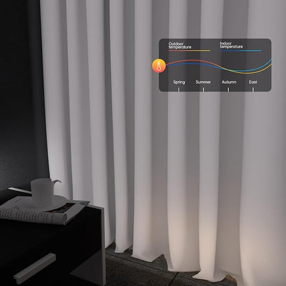 hoeflife Room Divider Curtains Blackout Floor to Ceiling Curtain - Image 2