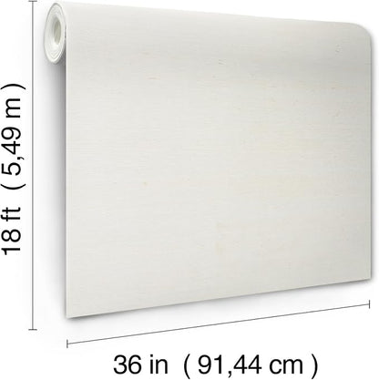 York Wallcoverings Natural Sisal White Peel and Stick Grasscloth Wallpaper - Image 6