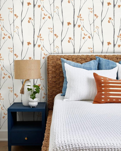 Timeet Peel and Stick Wallpaper Boho Floral Wallpaper Tree ContactPaper - Image 6