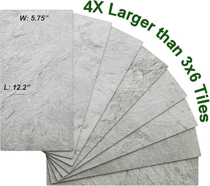 AULIGET 20-Piece Light Slate Peel and Stick Backsplash Wall Tiles, Laundry Room - Image 3
