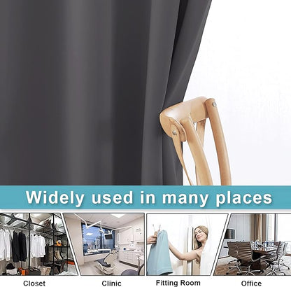 RYB HOME Extra Wide Curtains for Divider Room Separation Soundproof Temporary - Image 4