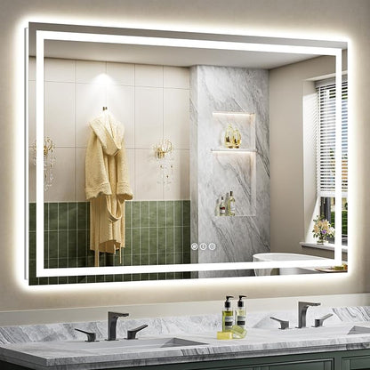Briivue 66x40 Inch LED Bathroom Mirror by Briivuemodernmirrors