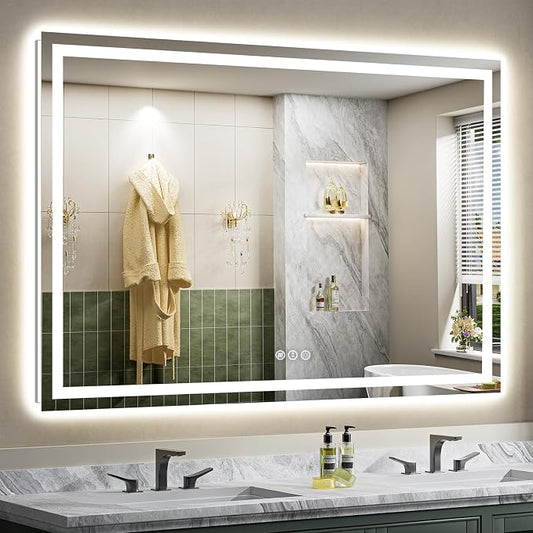 Briivue 66x40 Inch LED Bathroom Mirror by Briivuemodernmirrors