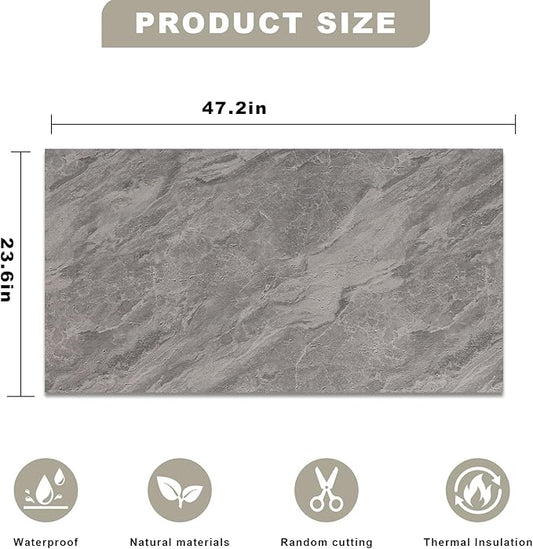 3D Wall Panels - 4PCS 47.2"x23.6" Faux Stone Wall Covering - MCM Modified Clay - Image 2