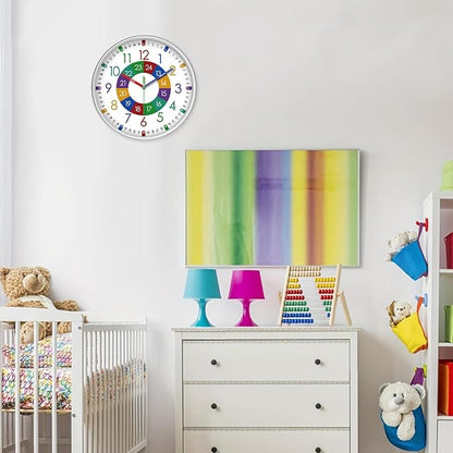 XFM Wall Clock for Kids 16 Inch Kids Teaching Wall Clocks Battery Operated - Image 4