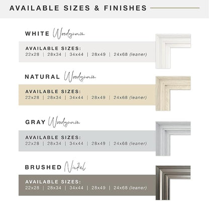 MCS Ezra 28.66x49.66 Large Wall Mirror, Vertical & Horizontal Wall Hanging - Image 5