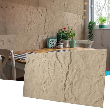 Art3d 3D Wall Panels, Stone Yellow PU Wall Panels by Art3d