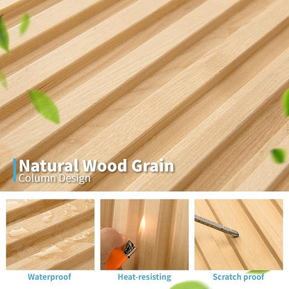 Art3d 4 Pc 96"x5.7" Wood Slat Wall Panel - Image 3