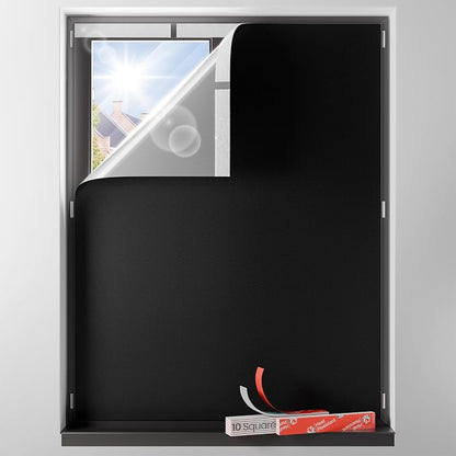 Sumobaby Blackout Curtains Portable 15"x58", NoDrill Black Out Window Cover by Sumobaby