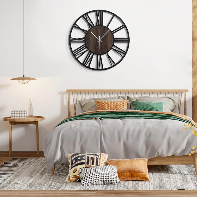Large Wall Clock for Living Room Decor, 20 Inch Non Ticking Silent, Battery - Image 7