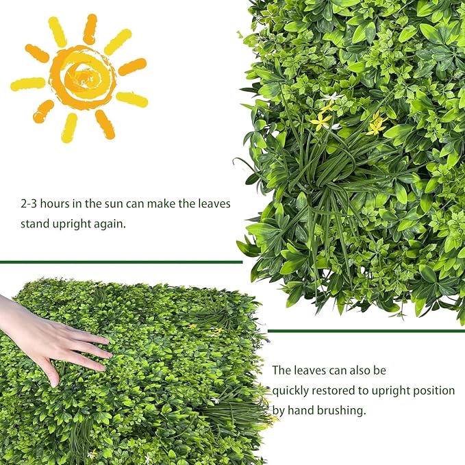 ODTORY Artificial Plant Wall Roll: 48 X120 in UV-Anti Ivy Privacy Fence Screen - Image 7