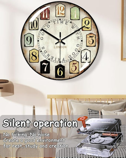 Decorative Wall Clocks Batterys Operated, Retro Wall Clock - Image 2