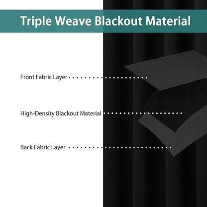 BONZER Extra Wide Room Divider Curtain Total Privacy Wall Noise Reducing - Image 2