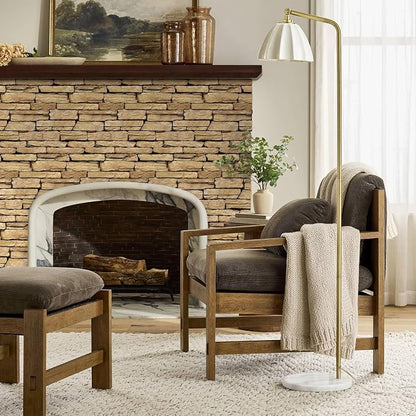 3D Peel and Stick Faux Stone Wall Panels 11.8" x 11.8" 10-Pack, Stone-Look Wall - Image 9