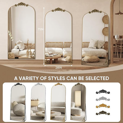Antok Arched Full Length Mirror, Full Body Mirrors - Image 6