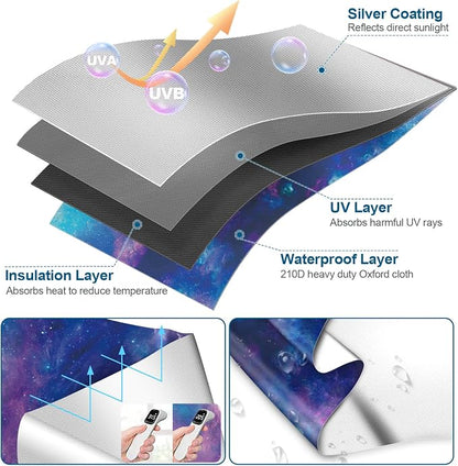 100% Blackout Curtains for Bedroom, Portable DIY Window Blinds, No Drill Window - Image 2