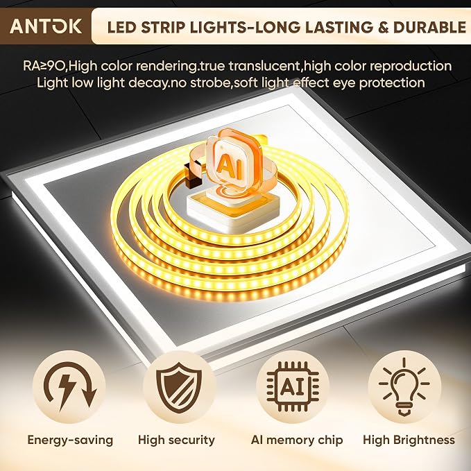 Antok 36X36 LED Bathroom Mirror - Image 5