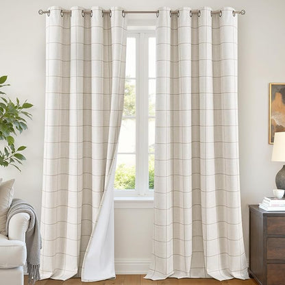 Lajode Plaid Patterned Curtains Thermal Insulated by Lajode